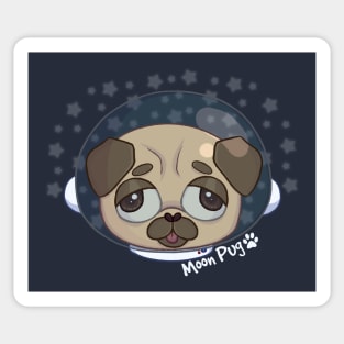 Moon Pug Sticker